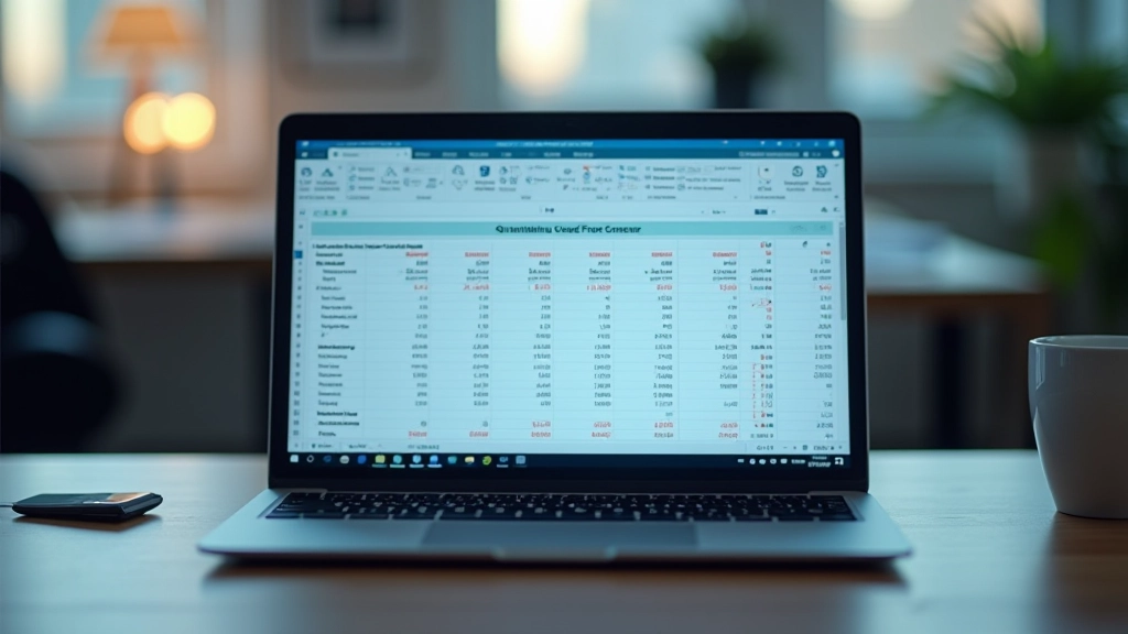 Financial spreadsheet showing profit margins, debt ratios, and growth percentages highlighted in color